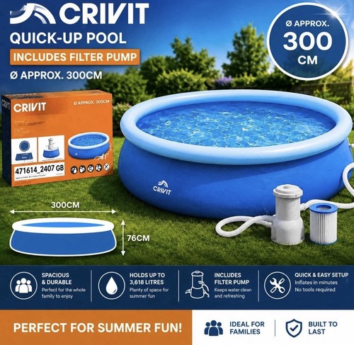 Crivit quick 10ft - 10ft, swimming