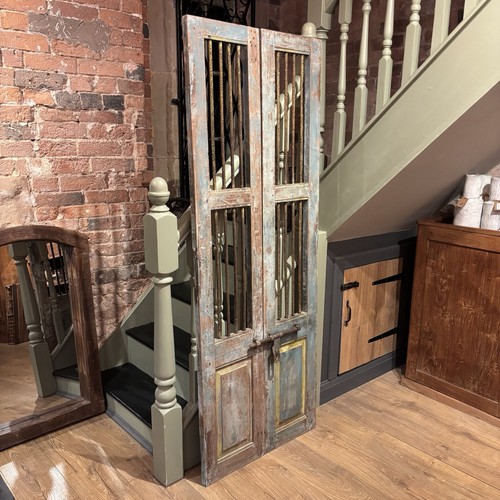 Pair vintage wooden - wooden, door