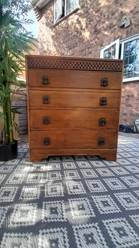Vintage 1940s oak chest - 1940s, 4