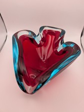 Sommerso Murano Glass Ashtray