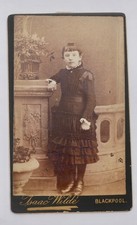 CDV OF A GIRL AMONGST VARIOUS STUDIO PROPS, BY WILDE OF BLACKPOOL