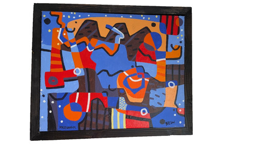 Original black framed abstract