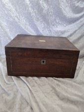 Antique Wooden Workbox For Restoration