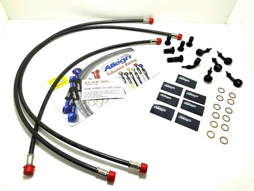 Set brake pipes - set, rear