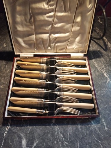 Vintage cutlery set - cutlery, case