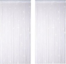 QHSXMQ 2 PCS Beaded Door Curtain 100 x 200cm Fly Screens for Doors, Beaded Strin