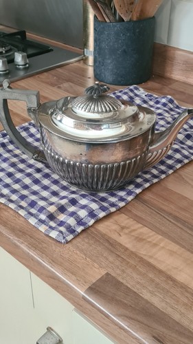 Antique silver plated teapot - plated,