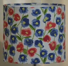 Handmade DRUM LAMPSHADE  20 x 18cm using iLiv Petite Fleur Fabric