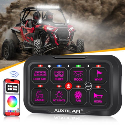 Auxbeam gang rgb off - 8, on/off