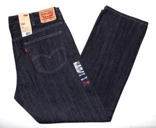 LEVI'S Men's NEW 569 Loose Straight Fit Jeans 38"W X 34"L Dark Blue Baggy Denim