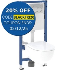 Geberit Selnova Wall Hung Rimless Toilet, 1120mm WC Frame Dual Flush Plate