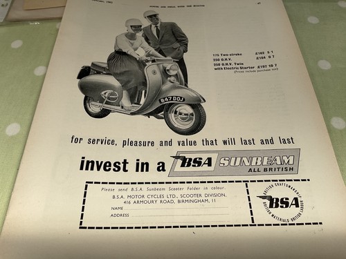 Bsa sunbeam scooter 175 250 - sunbeam,