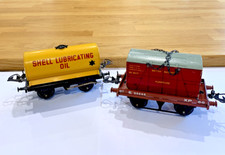 ZB190:  HORNBY O GAUGE E35968 CONTAINER WAGON & SHELL TANK WAGON