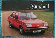 Vauxhall 1980 Brochure - Chevette, Cavalier,Carlton,Royale saloon/coupe.51 pages