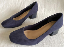 M & S ~ Navy Blue Faux Suede