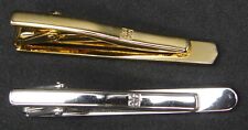 Gucci Givenchy Pair of Luxury Tie Clips in Gold and Silver 5.4cm Vintage