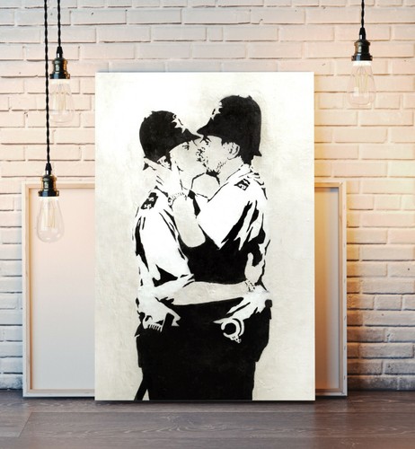 Banksy canvas street - street, wall