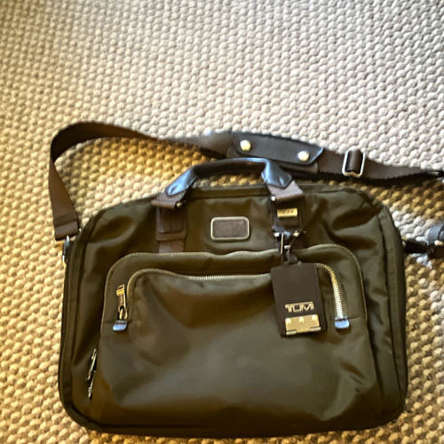 Tumi green laptop briefcase - tumi,