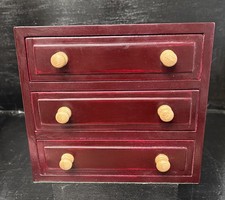 Vintage Wooden Mahogany Red