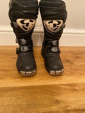 Thor T-30 Motocross Boots, Black, kids size 11