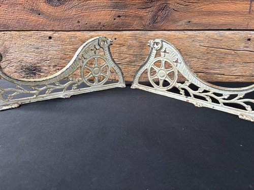 Pair vintage antique cast iron - pair,