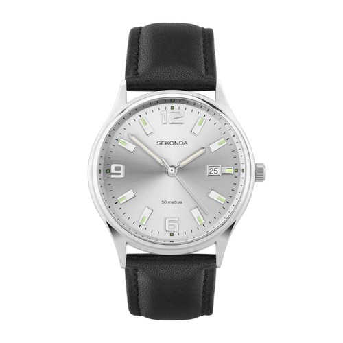 Sekonda 38mm mens round silver - sekonda,