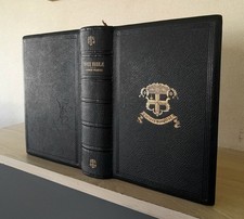 ANTIQUE HOLY BIBLE, LEATHER