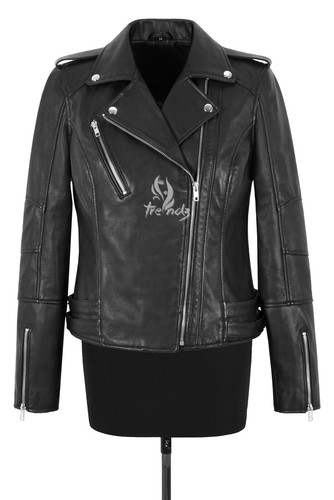 Ladies real black leather - real,