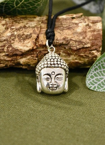 Buddha head silver pewter - silver,
