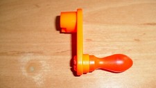 Meccano Junior Small Crank A145 with Handle A050 Orange Plastic Used