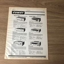 GRAM121 MAGAZINE ADVERT 11X8 ROTEL AMPLIFIERS & TUNERS