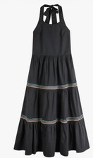 Hush black halter neck tiered