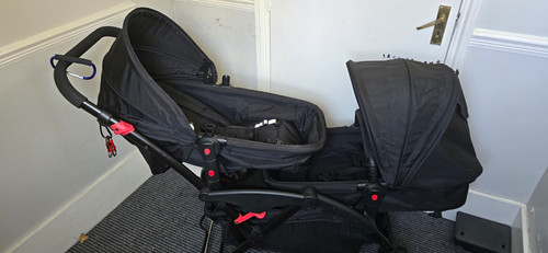 Black double pushchair - black,