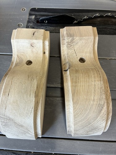 Pair handmade solid oak - handmade,