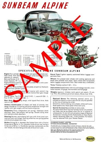 Sunbeam alpine series - sunbeam, 2