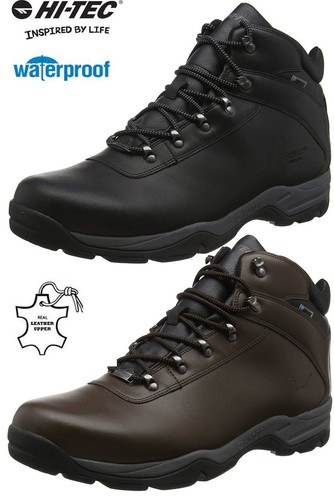 Mens tec leather walking - hi,