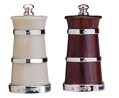 Silver churn shape wood - churn,