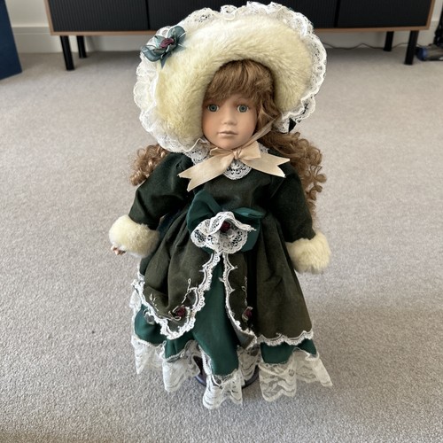 Beautiful porcelain doll green - beautiful,