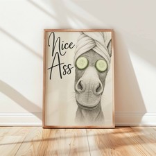 Funny Donkey Wall Art Print