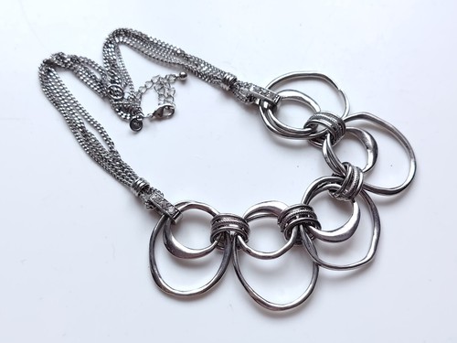 Silver tone large - tone,