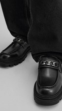 ZARA MENS LOAFERS BLACK UK 10