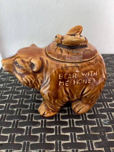 Vintage ceramic bear honey - vintage,