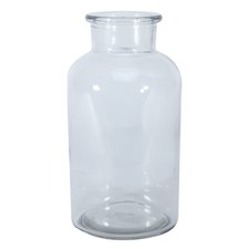 Apothecary Jar Vase Hand-Blown Glass Flower Stem Bouquet Holder Home Decor 20cm