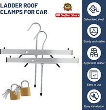 2xUniversal Heavy Duty Ladder Roof Rack Clamp Clamps Locks Lockable Safe Ladders