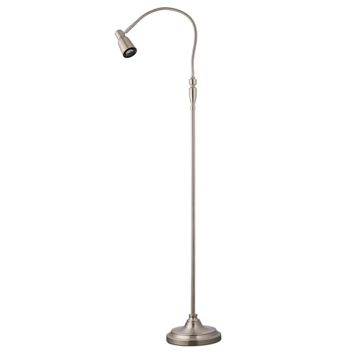Floor lamp flexi satin silver - lamp,