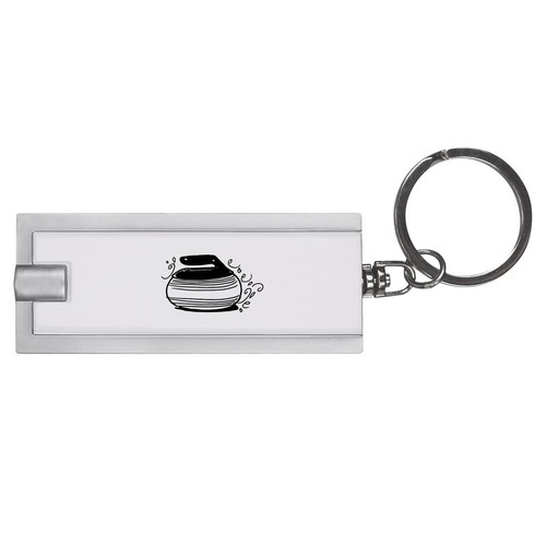 Curling stone led keyring - led,