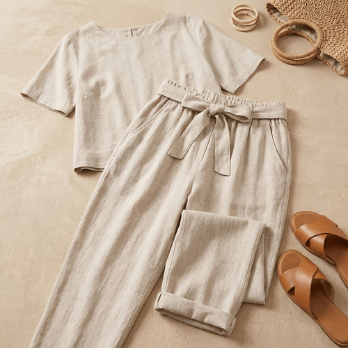 Elastic waist women cotton - waist,