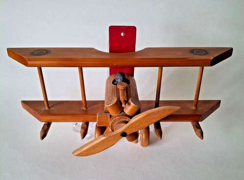 Rare wooden biplane vintage - rare,