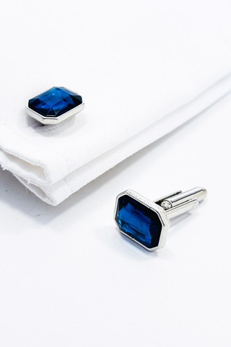 Kashmir blue emerald cut - cut, glass