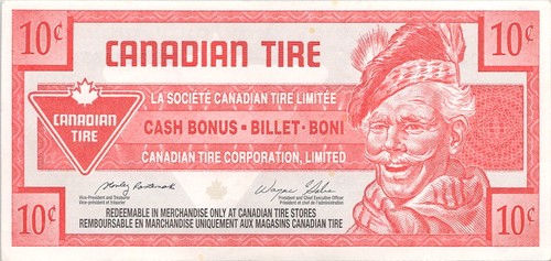 Vintage canadian tire cent - canadian, 10